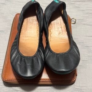 Tieks Black Leather Women's Flats